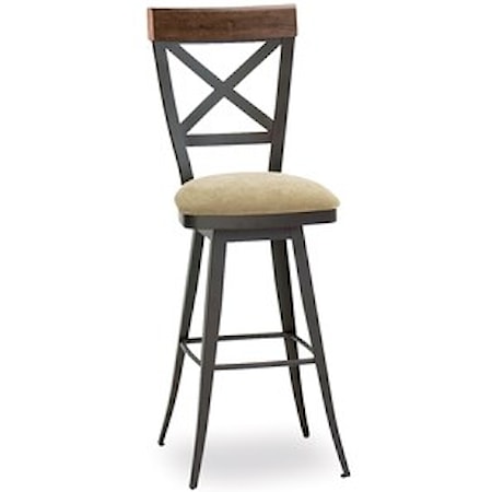 30&quot; Kyle Swivel Stool with Upholstered Seat