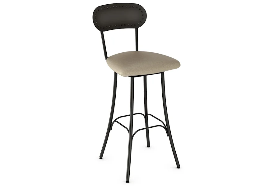 Industrial - Amisco 26" Bean Swivel Stool by Amisco at Dinette Depot