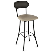 30" Bean Bar Stool with Upholstered Seat