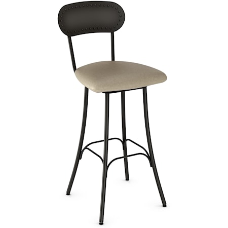 30" Bean Bar Stool with Upholstered Seat