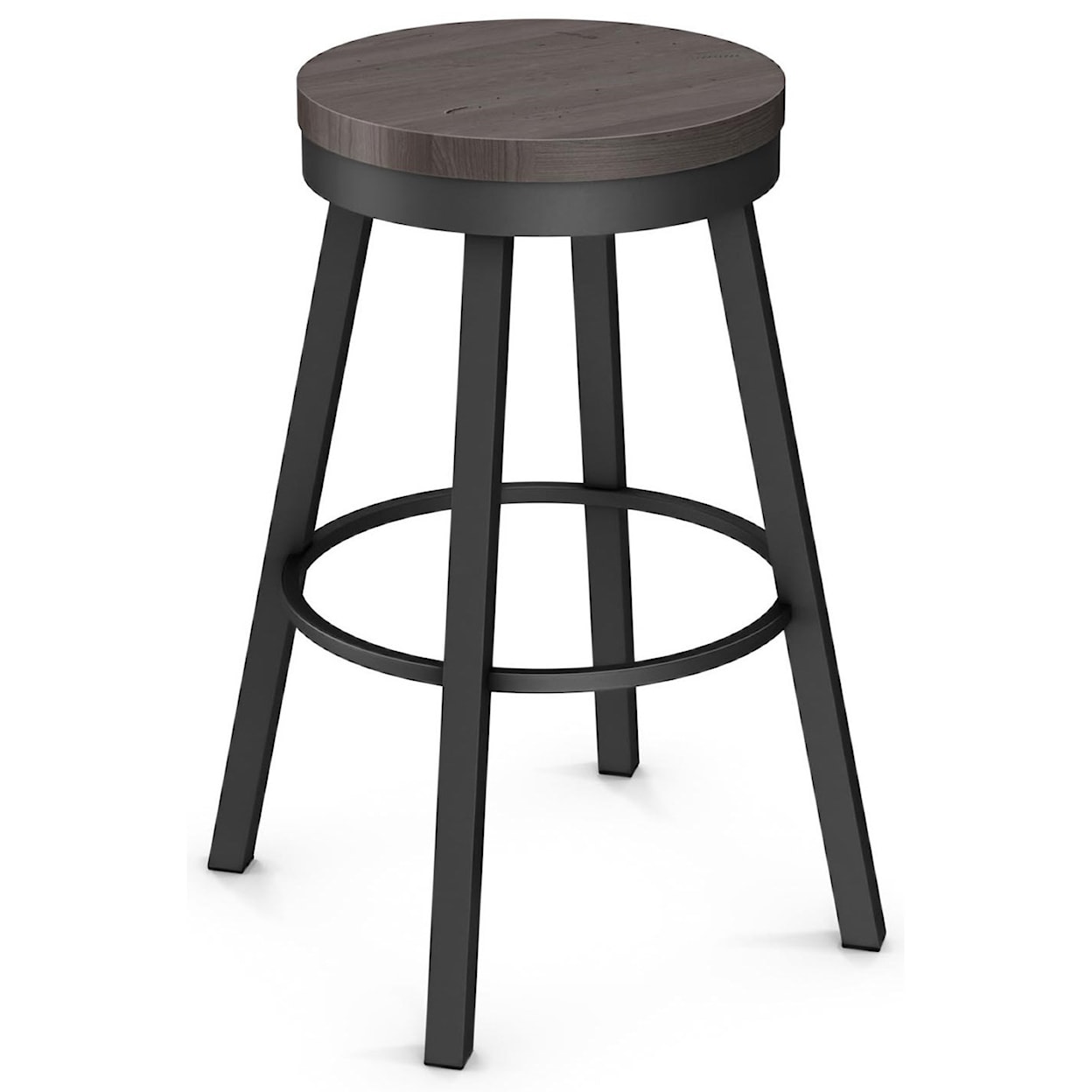 Amisco Industrial 30" Connor Bar Height Swivel Stool