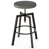 Adjustable Architect Screw Stool with Cushion Seat