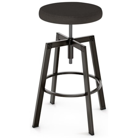 Architect Screw Stool with Cushion Seat