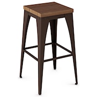 Customizable 30" Upright Stool with Wood Seat