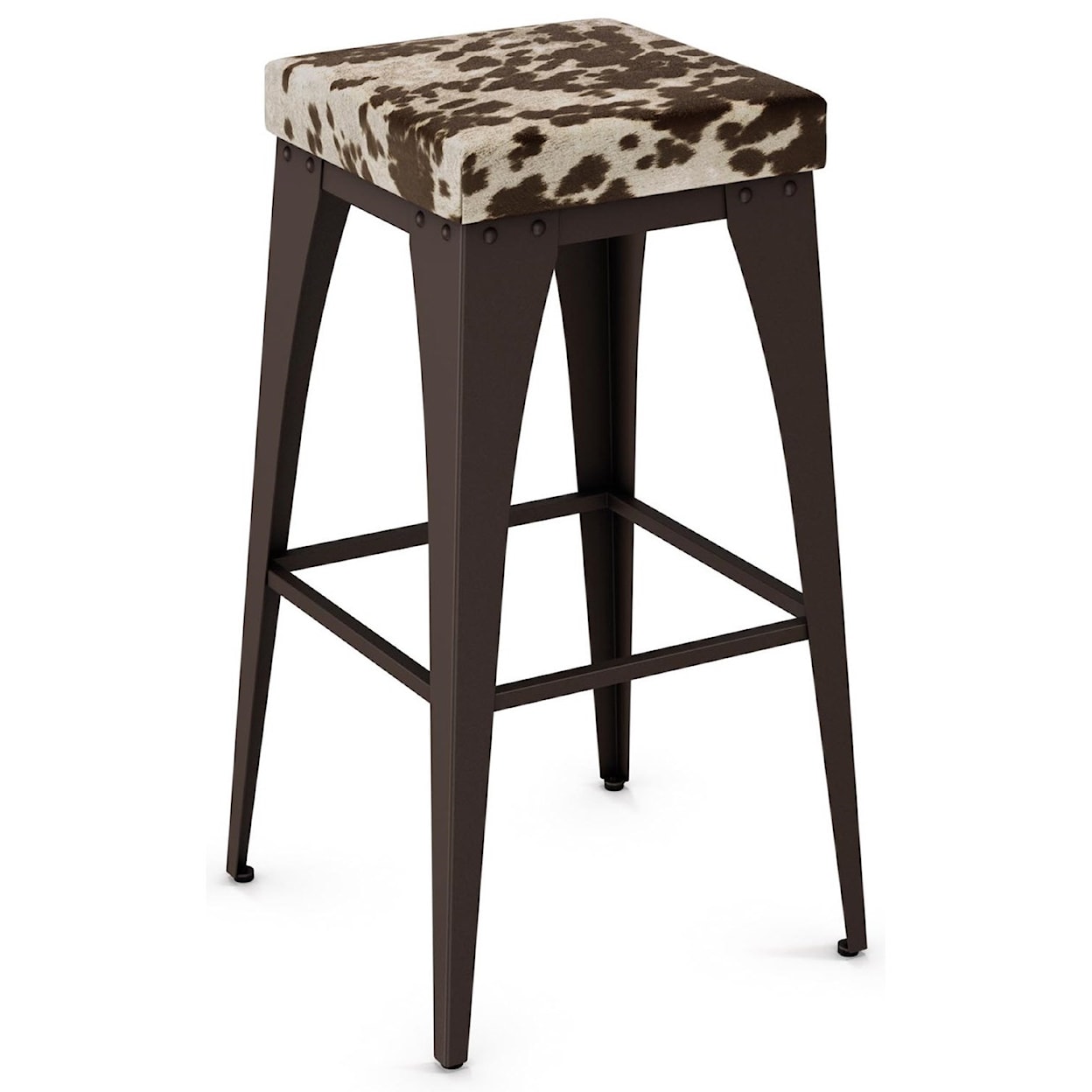 Amisco Industrial 26" Upright Stool with Upholstered Seat