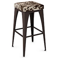 30" Upright Stool with Upholstered Seat