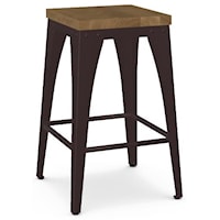 Customizable 26" Upright Stool with Wood Seat