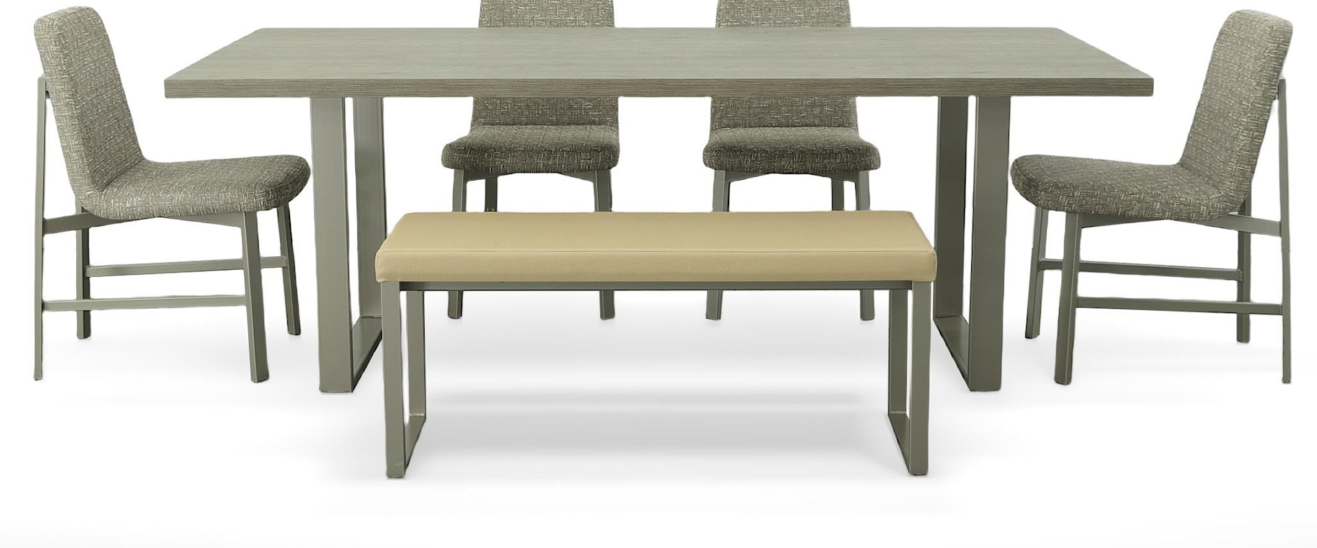 6 PC Dining Group with Side Chairs and a Bench