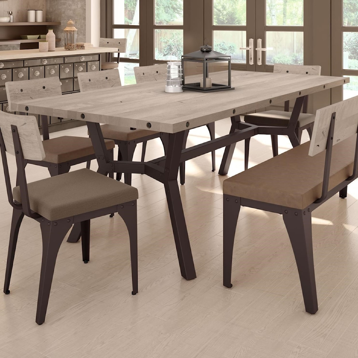 Amisco Industrial Southcross Dining Table