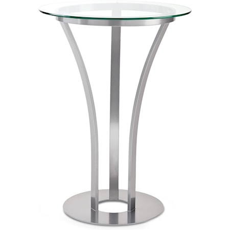 Customizable Dalia Bar Height Table with Round Glass Top