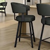 Amisco Nordic 26" Grissom Swivel Counter Stool