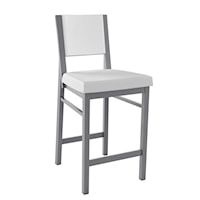 Contemporary Payton Bar Stool with Upholstered Seat 