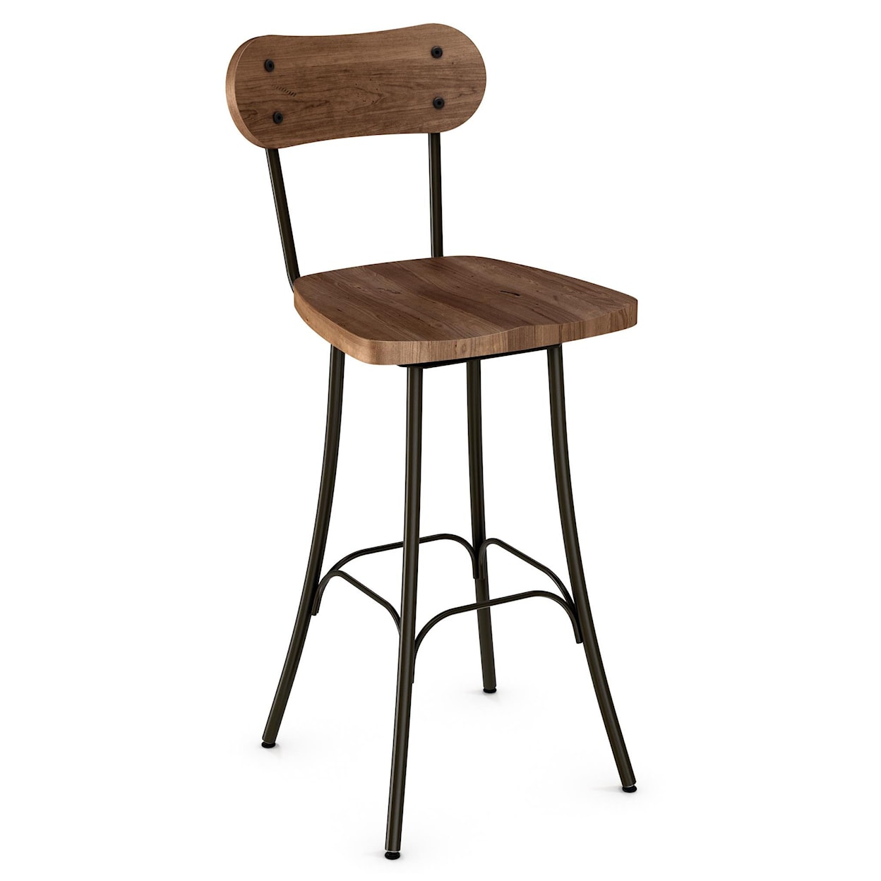 Amisco Industrial Bean 26" Swivel Barstool