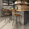 Amisco Industrial Bean 26" Swivel Barstool