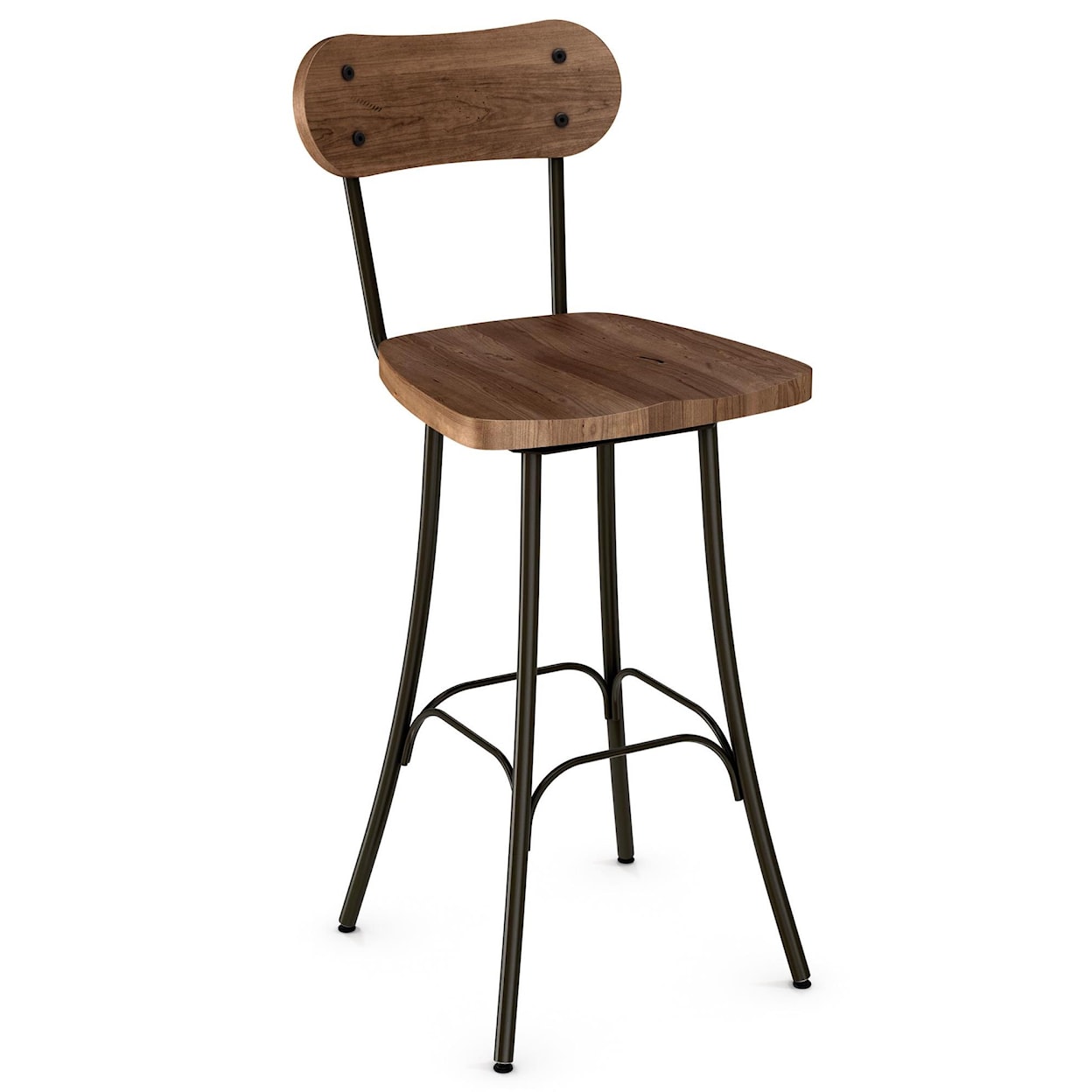 Amisco Industrial Bean 30" Swivel Barstool