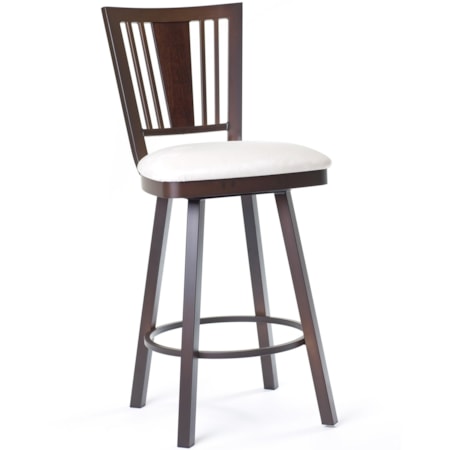 Upholstered Spectator Height Swivel Stool