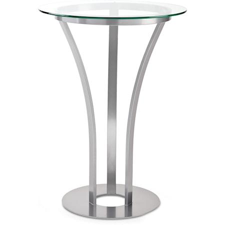 Customizable Dalia Counter Height Table with Round Glass Top