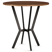 Norcross Bar Table with 42" Distressed Solid Wood Top