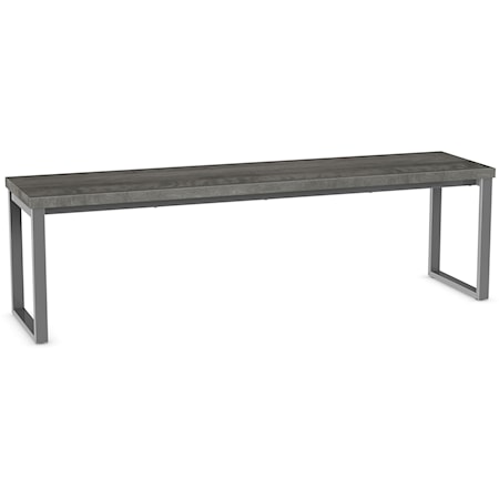 Customizable Dryden Bench with Wood Seat