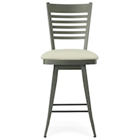 Customizable 26" Counter Height Edwin Swivel Stool with Cushion Seat