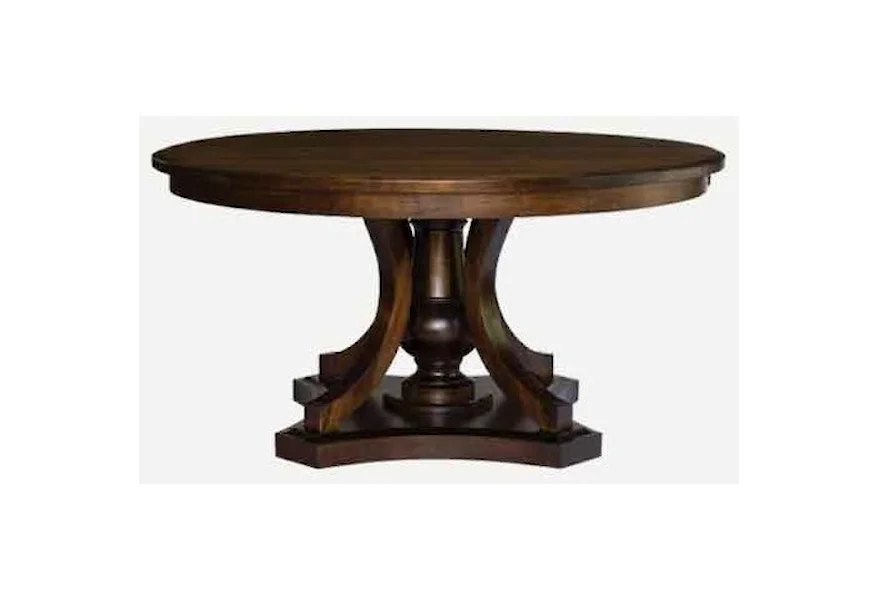 Arabella Solid Wood Customizable Round Pedestal Table by Amish Impressions by Fusion Designs at Virginia Furniture Market