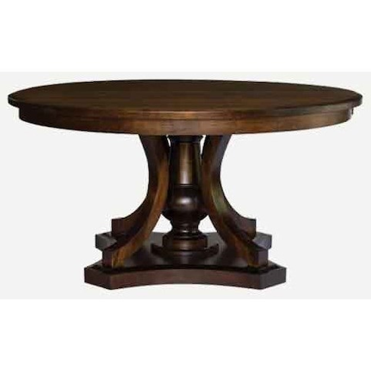 Amish Impressions by Fusion Designs Arabella Solid Wood Customizable Round Pedestal Table