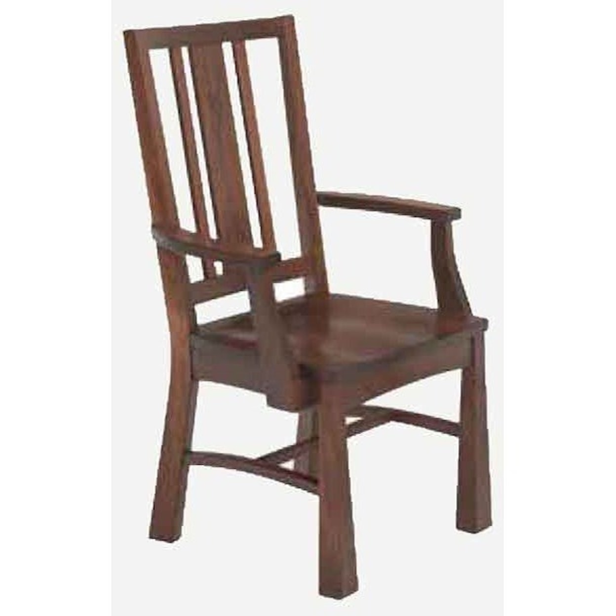 Amish Impressions by Fusion Designs Arts and Crafts Arm Chair - Leather Seat