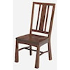 Amish Impressions by Fusion Designs Arts and Crafts Side Chair - Leather Seat