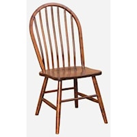 Customizable Solid Wood Side Chair with Leather Seat