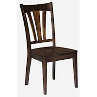 Customizable Solid Wood Side Chair - Wood Seat