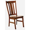 Amish Impressions by Fusion Designs Castlebrook Side Chair - Leather Seat