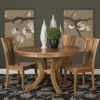 5 Piece Dining Set with Splat Back Chairs