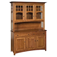 2-Drawer Dining Buffet with 3-Door Hutch