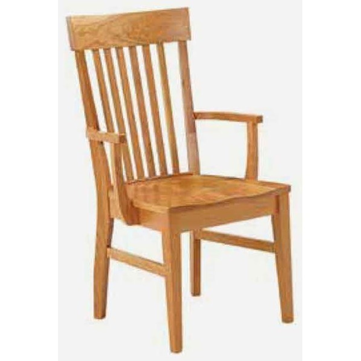 Amish Impressions by Fusion Designs Gibson Arm Chair - Wood Seat
