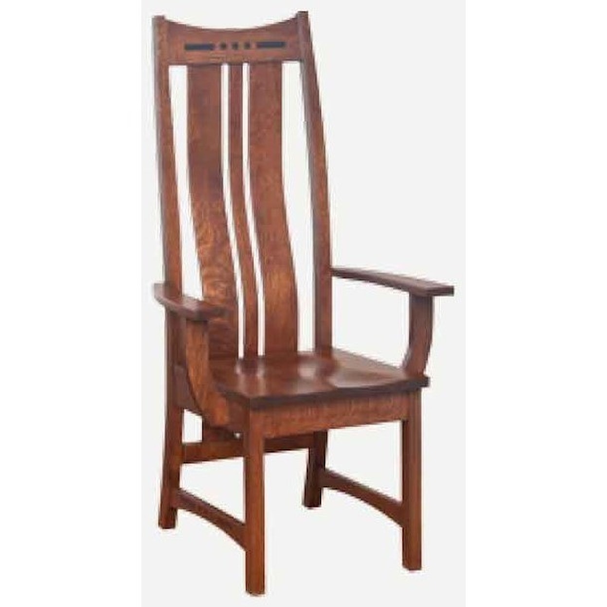 Amish Impressions by Fusion Designs Hayworth High Back Arm Chair - Leather Seat