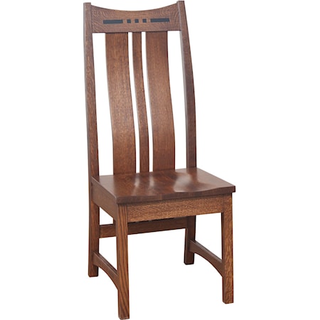 Dining Side Chair with Shaped Splat Back