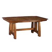 Trestle Dining Table with 3 12" Leaves