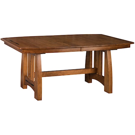 Trestle Dining Table with 4 12" Leaves