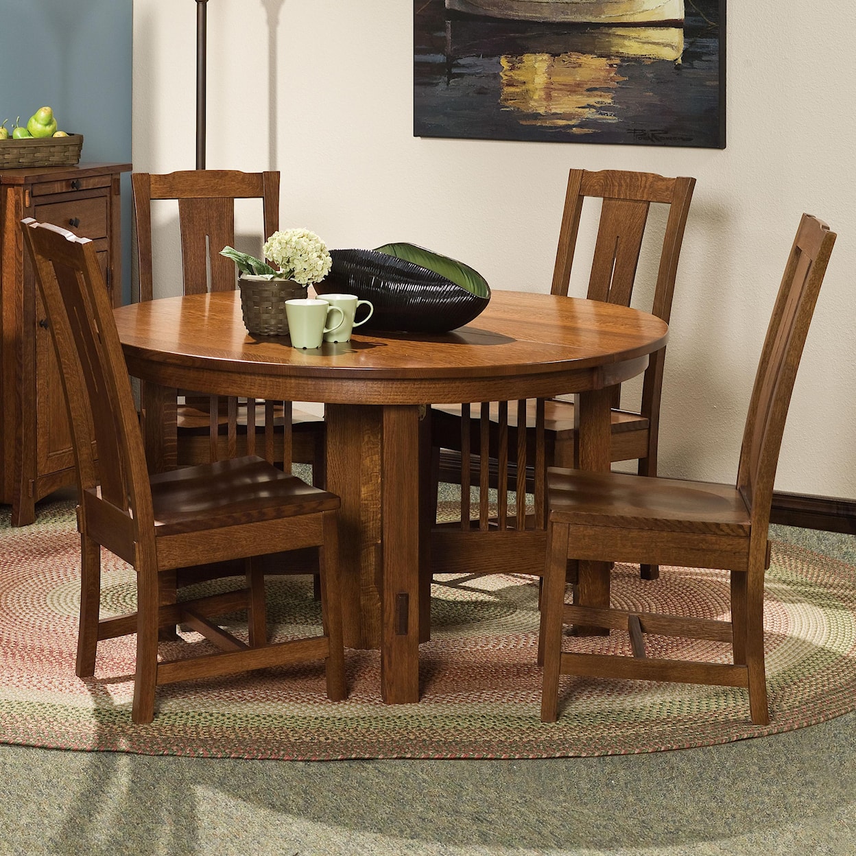 Amish Impressions by Fusion Designs Heartland 5 pc. 54" Table and Chairs Set