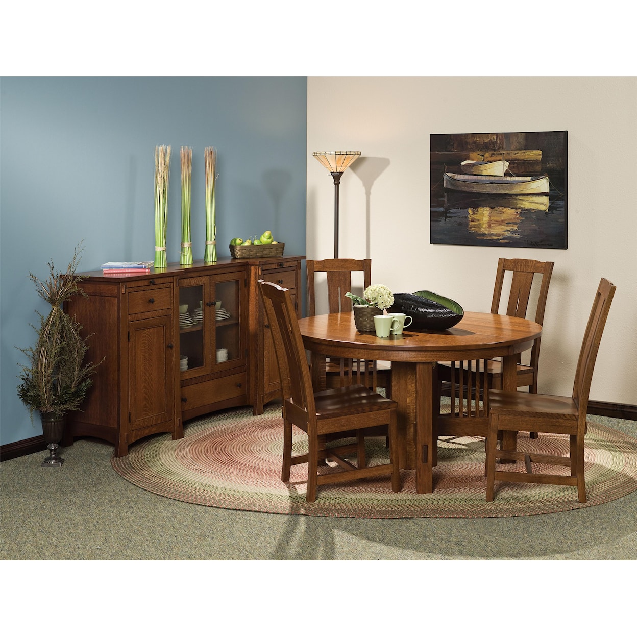 Amish Impressions by Fusion Designs Heartland 5 pc. 54" Table and Chairs Set