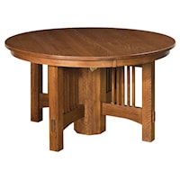 54" Round Expandable Dining Leg Table