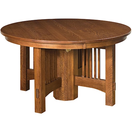 54" Round Expandable Dining Leg Table