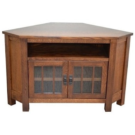 Medallion 52" Corner TV Unit with Adjustable Shelf