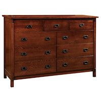 Traditional 9-Drawer Dresser