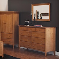 9-Drawer Dresser with Landscape Mirror