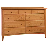 9-Drawer Dresser with Tapered Legs
