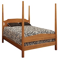 California King Poster Bed with Tapered Posts