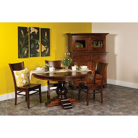5 pc. 54" Round Table and Chairs Set