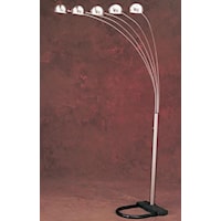 Contemporary 5 Arm Arch Floor Lamp