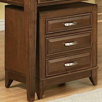 2 Drawer File Cabinet with Tapered Feet